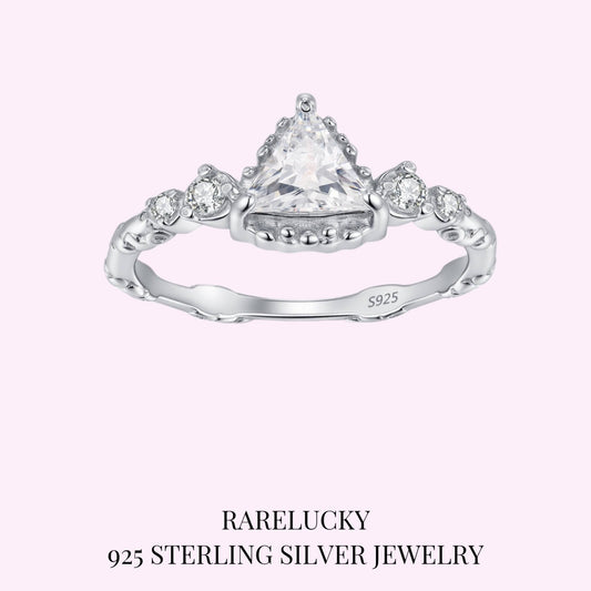 RareLucky Pear-Cut Floral Vine S925 Ring