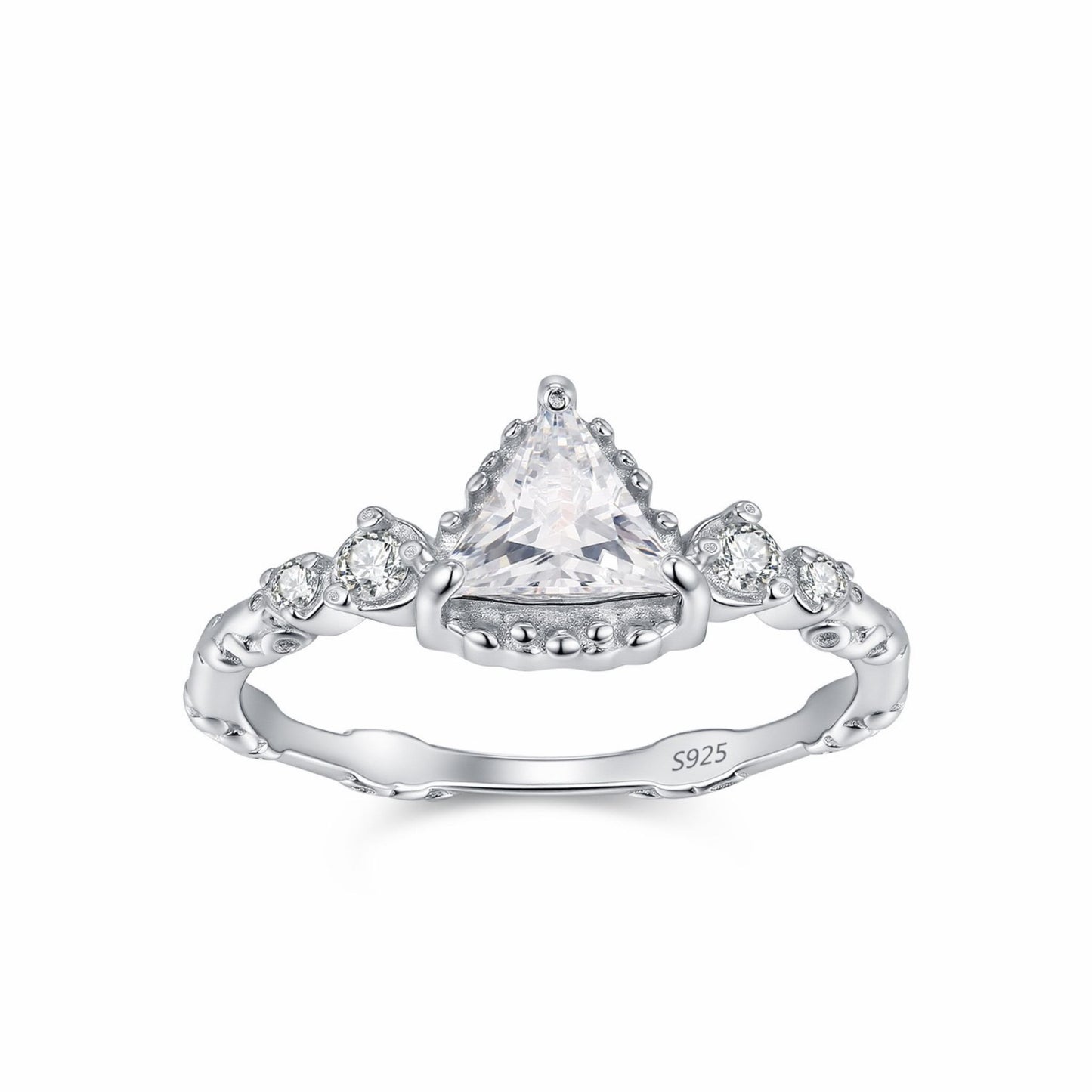 RareLucky Pear-Cut Floral Vine S925 Ring