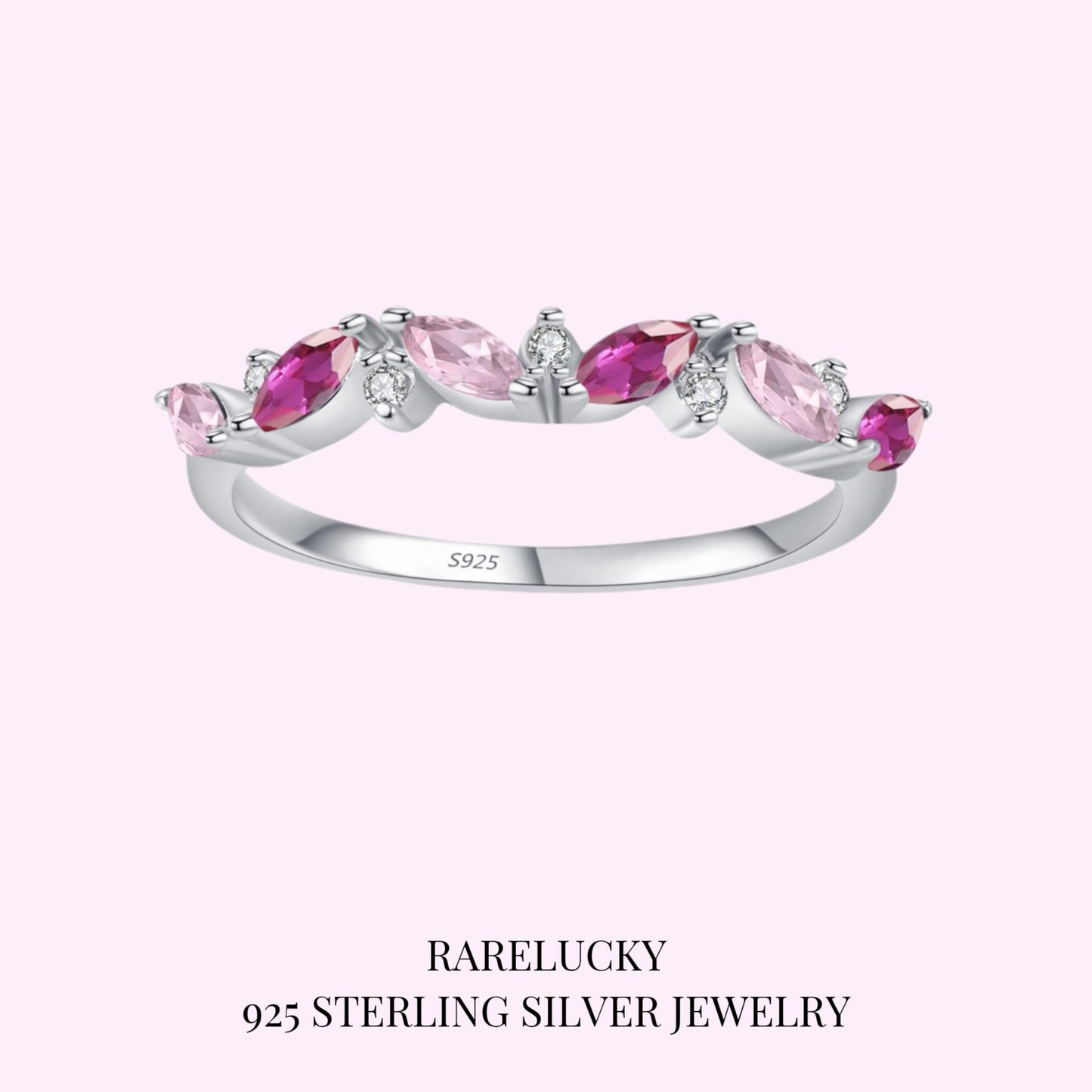 RareLucky Gradient Marquise Leaf S925 Ring