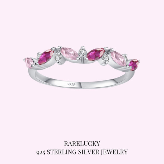 RareLucky Gradient Marquise Leaf S925 Ring