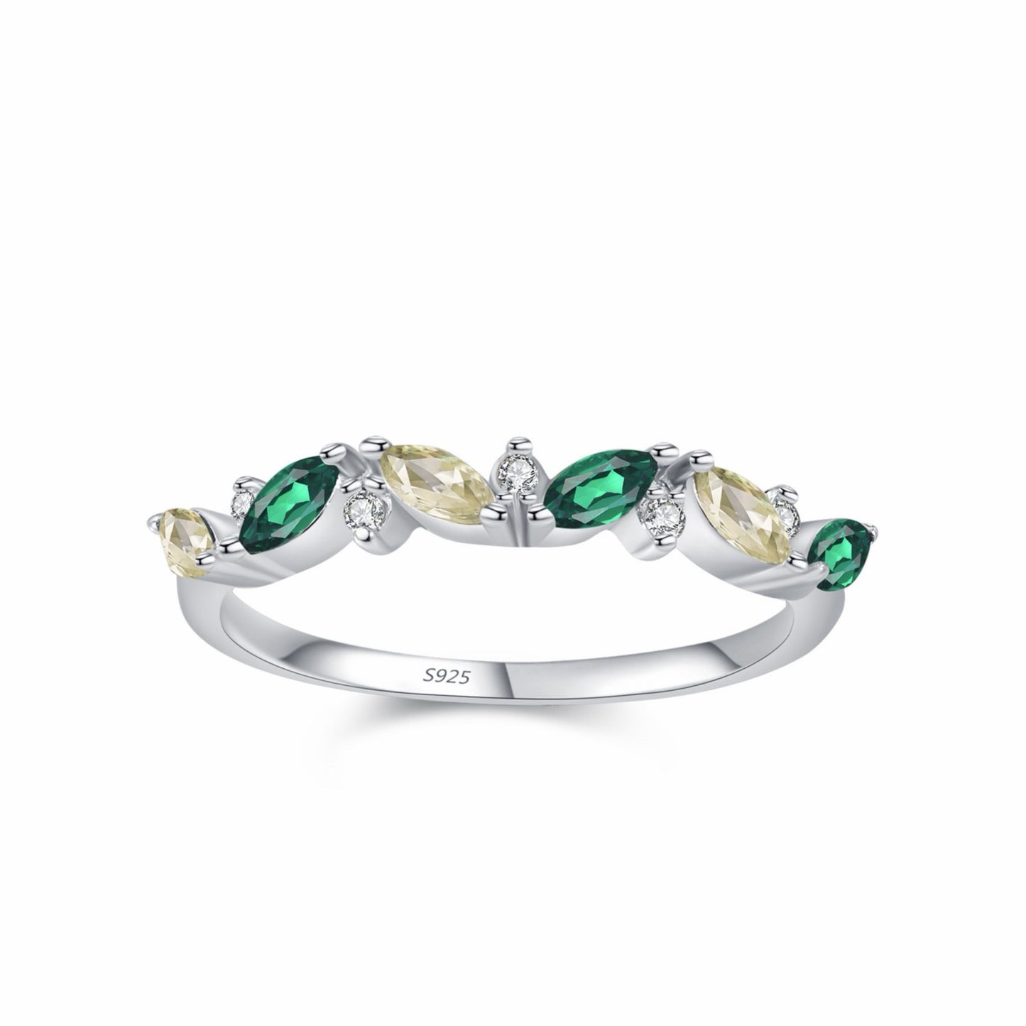 RareLucky Gradient Marquise Leaf S925 Ring