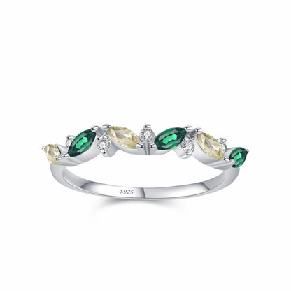 RareLucky Gradient Marquise Leaf S925 Ring