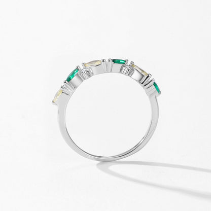 RareLucky Gradient Marquise Leaf S925 Ring