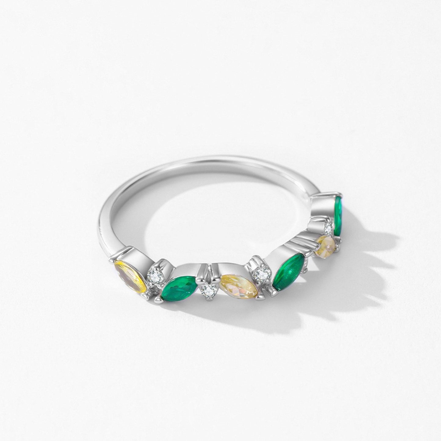 RareLucky Gradient Marquise Leaf S925 Ring