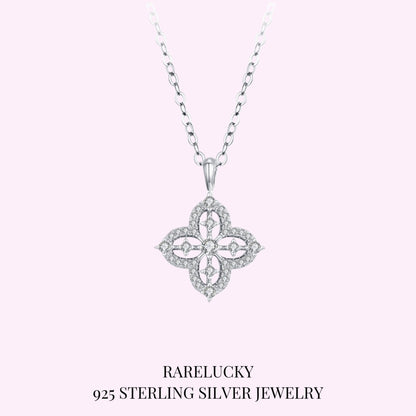 RareLucky Quatrefoil Starburst S925 Necklace