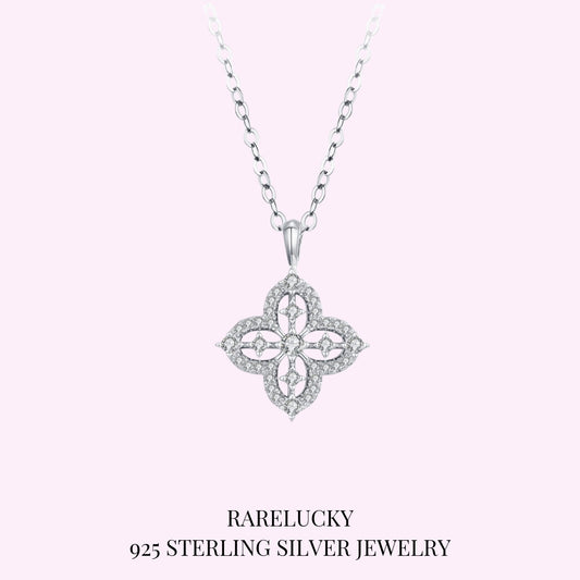 RareLucky Quatrefoil Starburst S925 Necklace