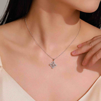 RareLucky Quatrefoil Starburst S925 Necklace