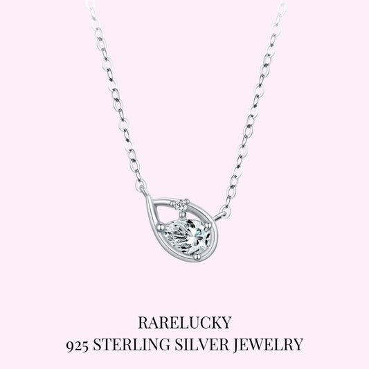 RareLucky Teardrop Outline S925 Necklace
