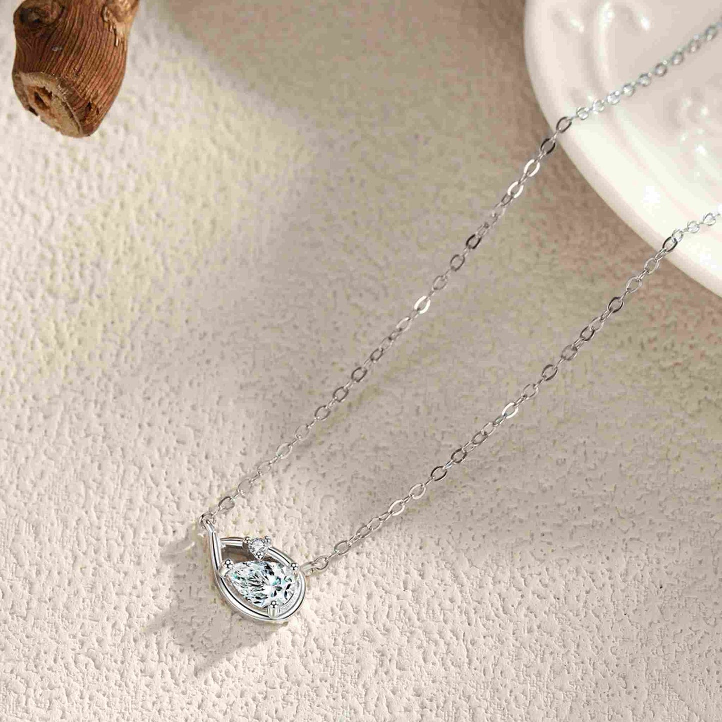 RareLucky Teardrop Outline S925 Necklace
