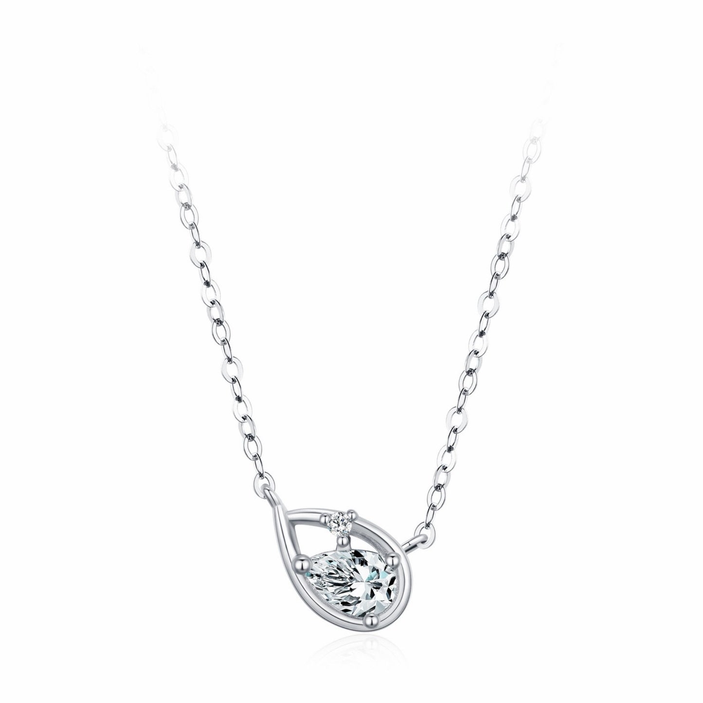 RareLucky Teardrop Outline S925 Necklace