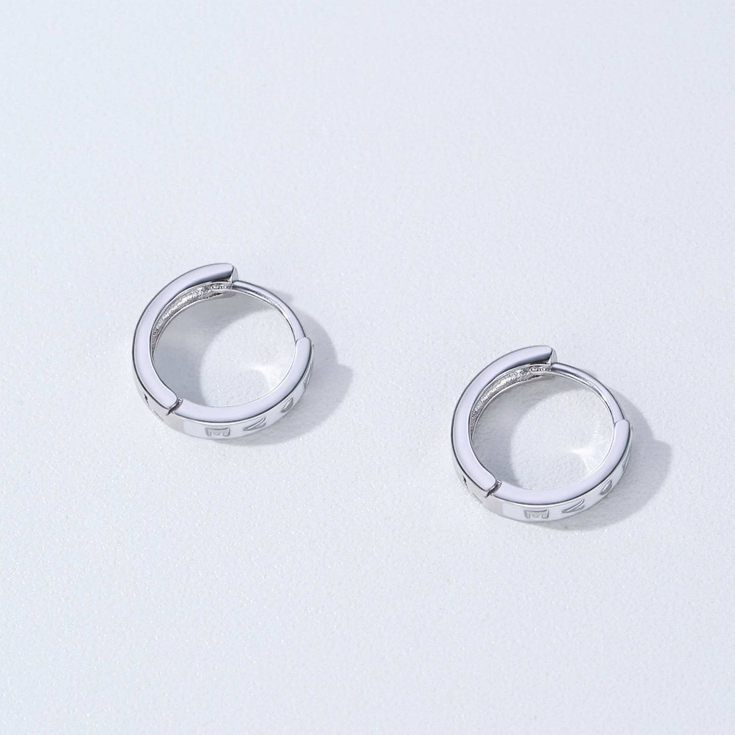RareLucky LOVE Enamel S925 Huggie Earrings