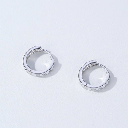 RareLucky LOVE Enamel S925 Huggie Earrings