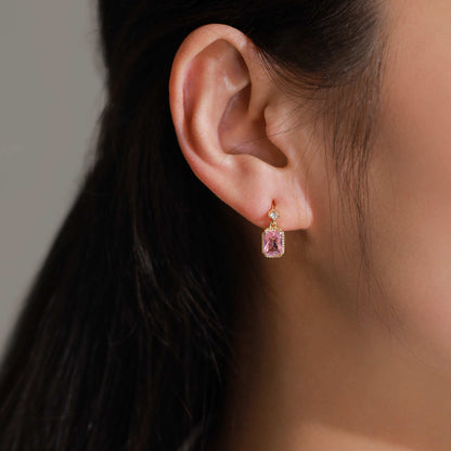 RareLucky Rectangular Zircon S925 Drop Earrings