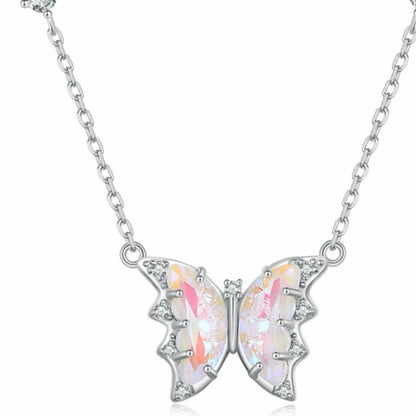 RareLucky Iridescent Butterfly Wing S925 Necklace