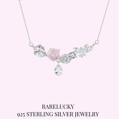 RareLucky Rose Garden Butterfly S925 Necklace