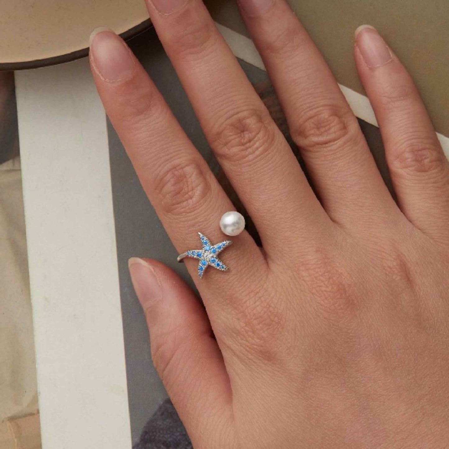 RareLucky Ocean Stories S925 Adjustable Open Ring Collection