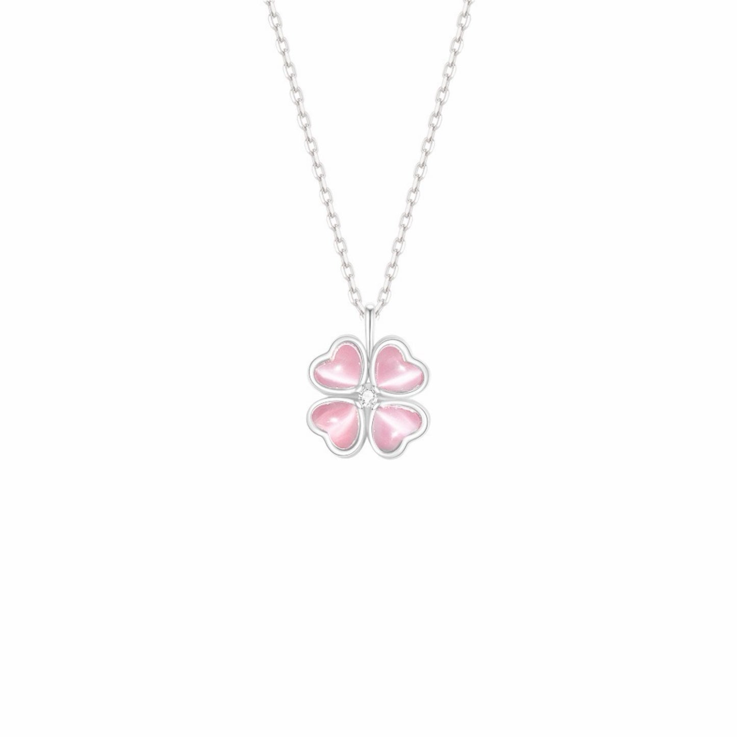 RareLucky Rotating Moonlight Bloom & Lucky Clover S925 Necklace