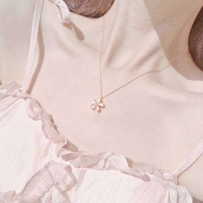 RareLucky Rotating Moonlight Bloom & Lucky Clover S925 Necklace