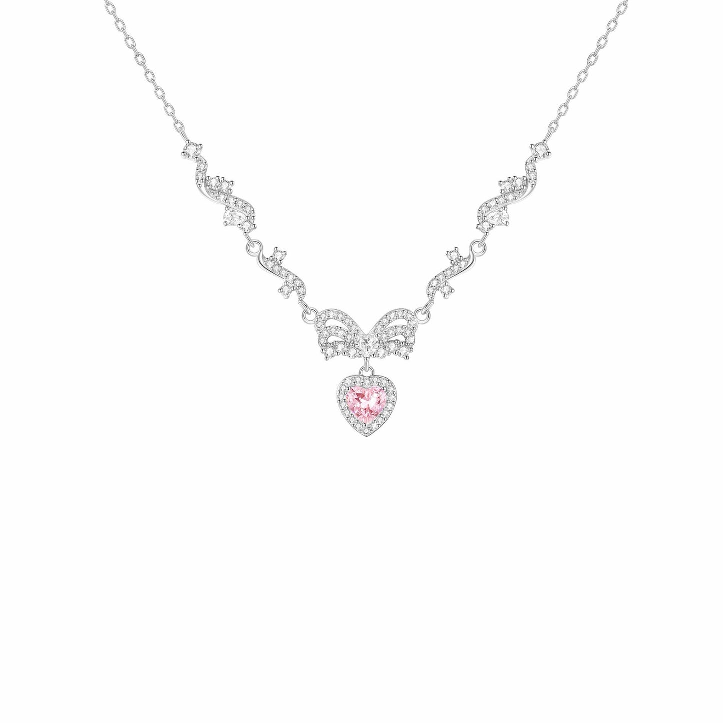 RareLucky Winged Star & Butterfly Heart S925 Necklace