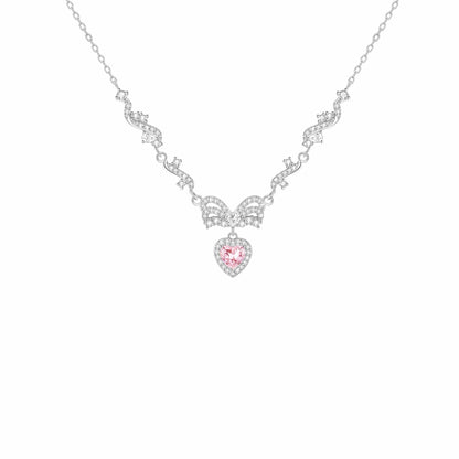 RareLucky Winged Star & Butterfly Heart S925 Necklace
