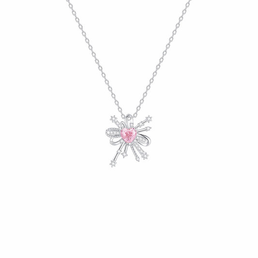 RareLucky Firework Heart & Butterfly Wish S925 Necklace