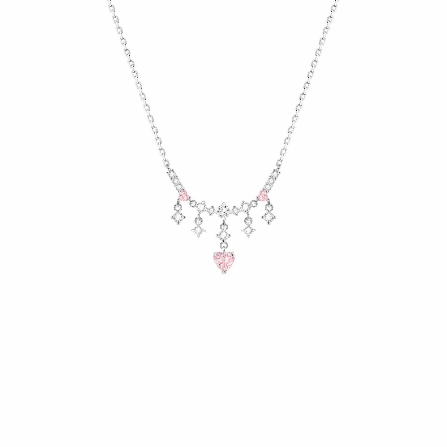 RareLucky Pink Heart Dreamscape S925 Necklace