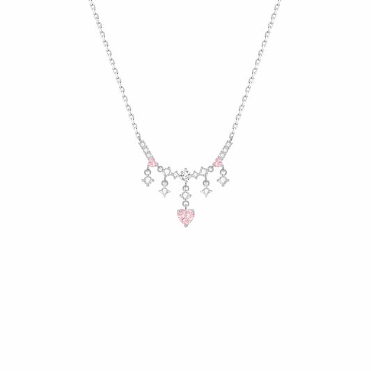 RareLucky Pink Heart Dreamscape S925 Necklace
