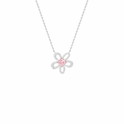RareLucky Pink Heart Dreamscape S925 Necklace