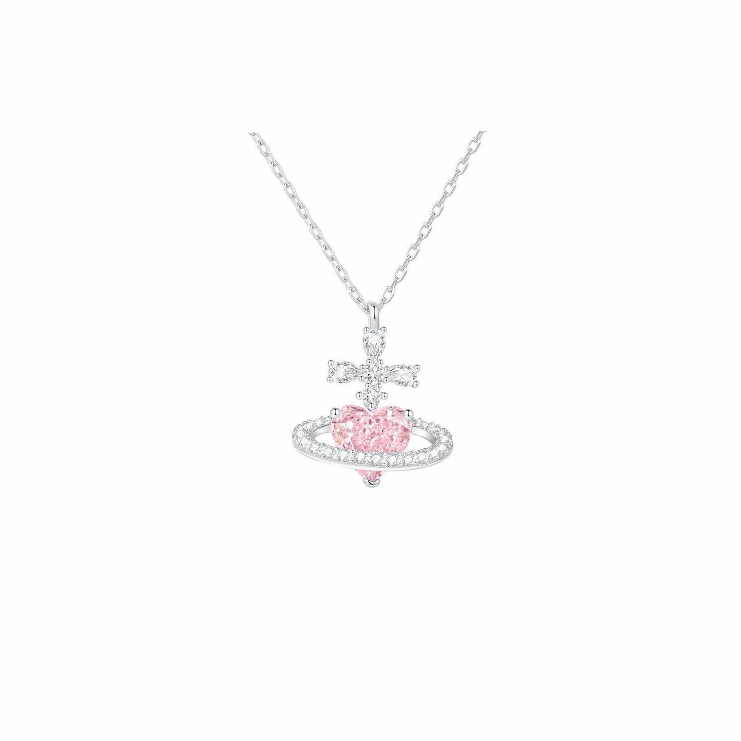 RareLucky Pink Heart Dreamscape S925 Necklace