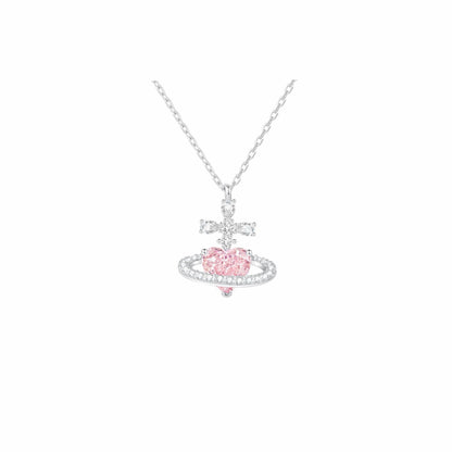 RareLucky Pink Heart Dreamscape S925 Necklace