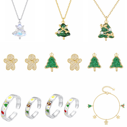 RareLucky Christmas Tree & Holiday Charms S925 Jewelry Collection