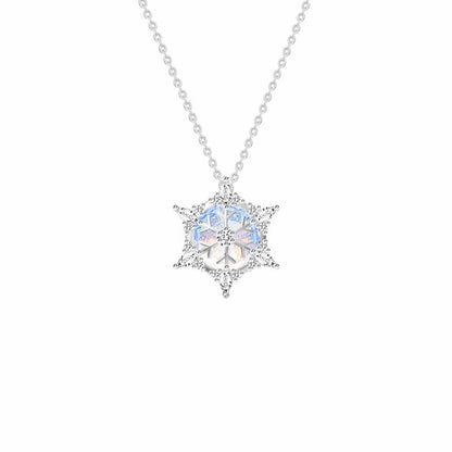 RareLucky Iridescent Snowflake S925 Necklace Collection
