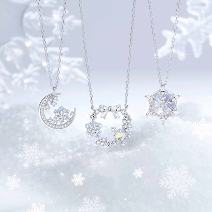 RareLucky Iridescent Snowflake S925 Necklace Collection