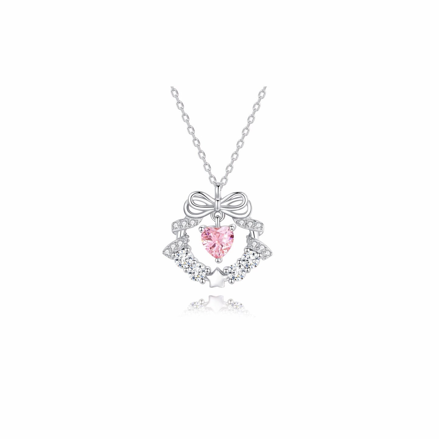 RareLucky Bow & Pink Heart S925 Necklace Collection