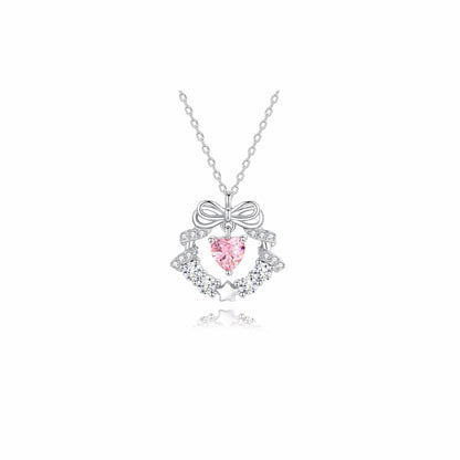 RareLucky Bow & Pink Heart S925 Necklace Collection