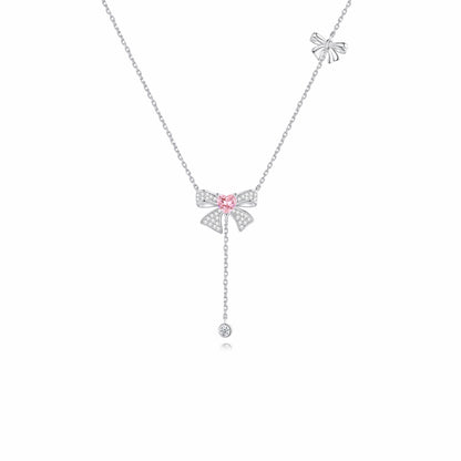 RareLucky Bow & Pink Heart S925 Necklace Collection