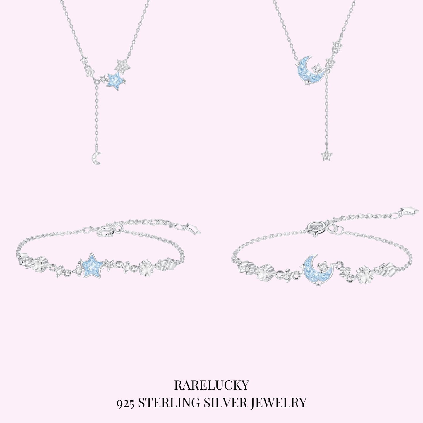 RareLucky Moon & Star S925 Jewelry Collection