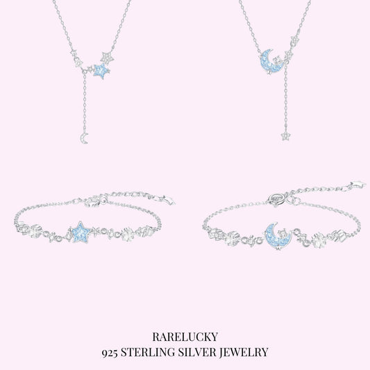 RareLucky Moon & Star S925 Jewelry Collection