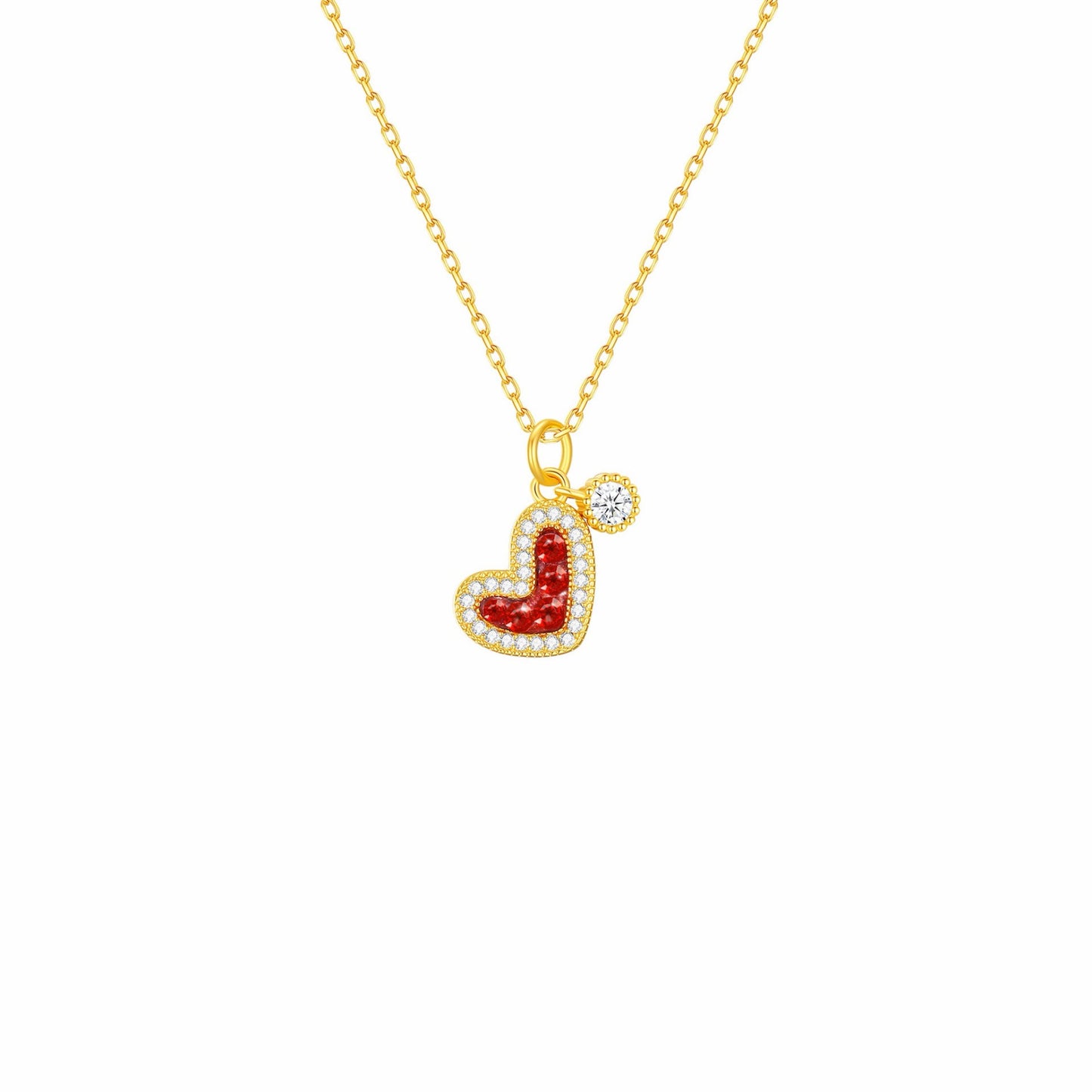 RareLucky Red Heart S925 Jewelry Set