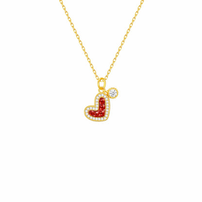 RareLucky Red Heart S925 Jewelry Set