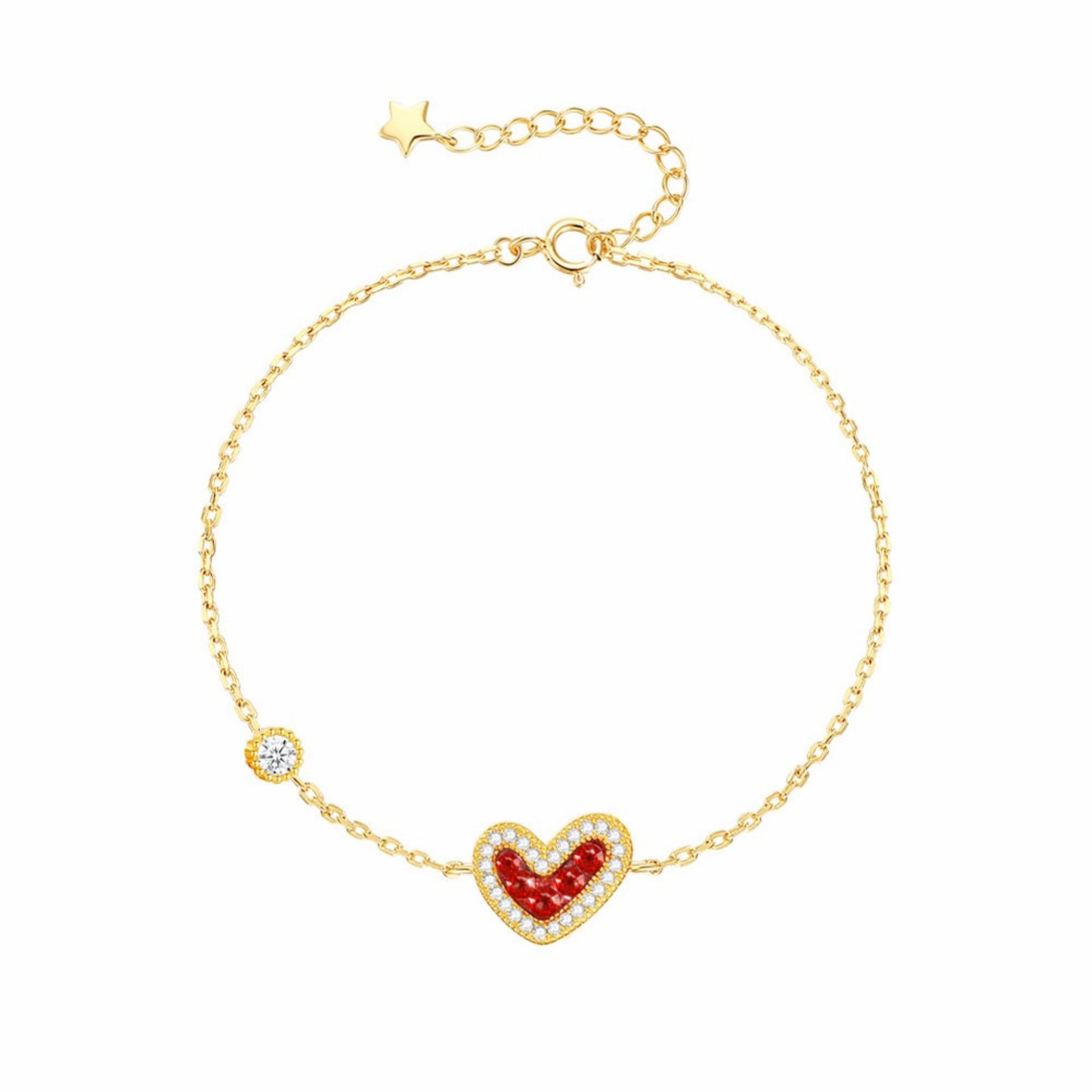 RareLucky Red Heart S925 Jewelry Set