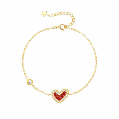 RareLucky Red Heart S925 Jewelry Set