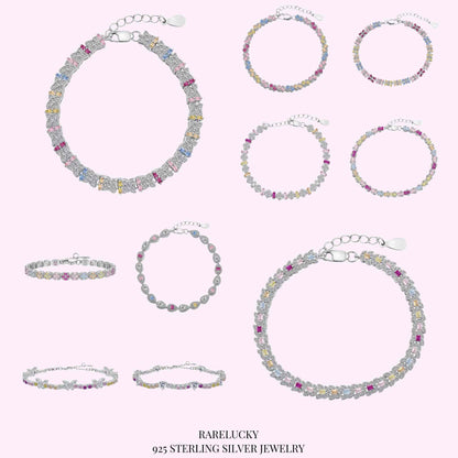 RareLucky Colorful CZ S925 Bracelet Collection