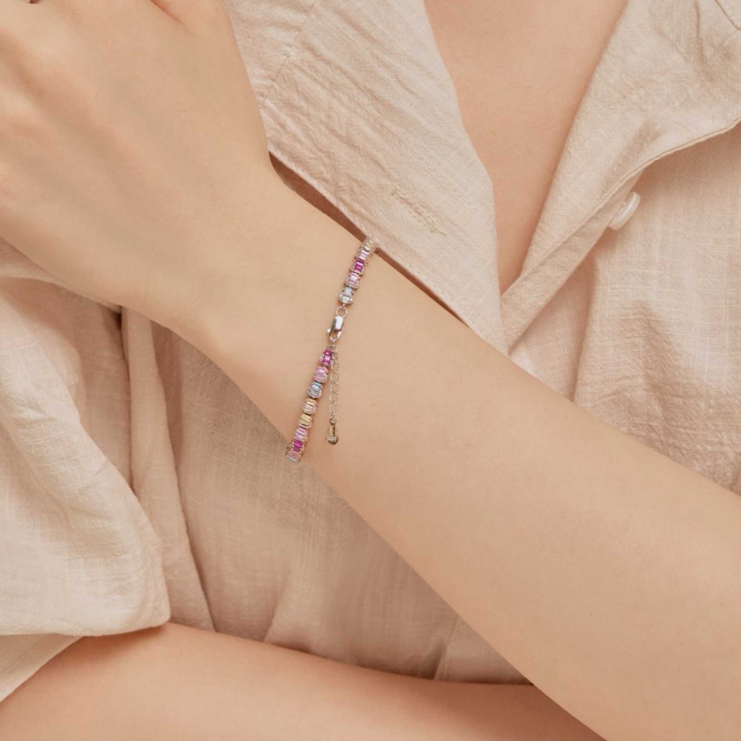 RareLucky Colorful CZ S925 Bracelet Collection