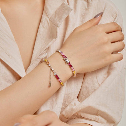 RareLucky Colorful CZ S925 Bracelet Collection