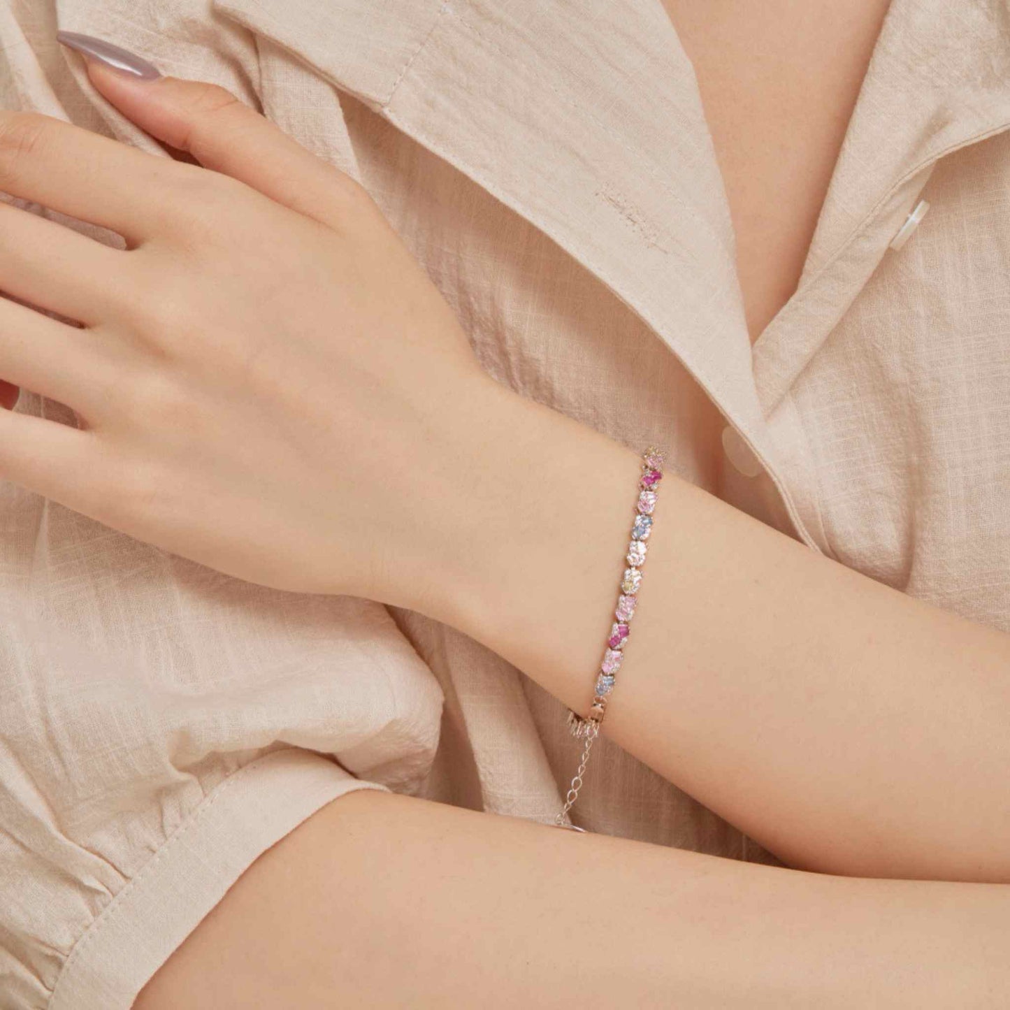 RareLucky Colorful CZ S925 Bracelet Collection