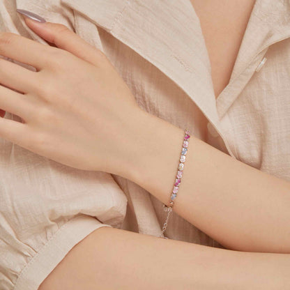 RareLucky Colorful CZ S925 Bracelet Collection
