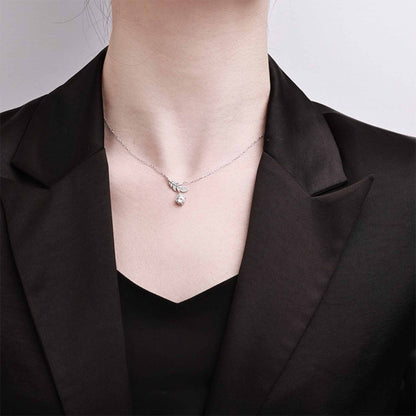 RareLucky Leaf Moissanite S925 Necklace
