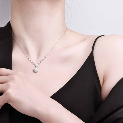 RareLucky Starlight Halo Moissanite S925 Necklace