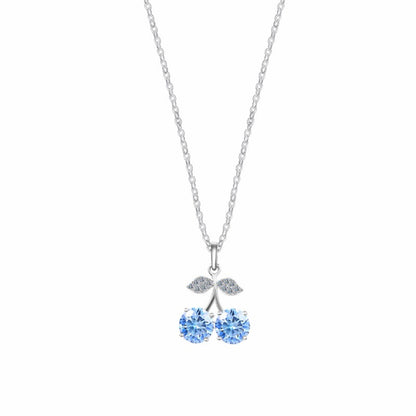 RareLucky Twin Cherry Moissanite S925 Necklace